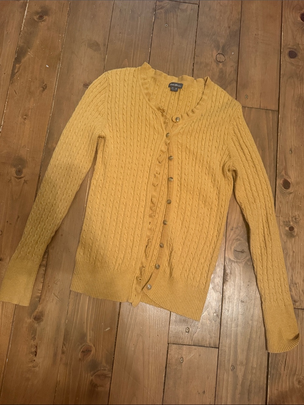 Eddie Bauer Golden Cable-Knit Button Cardigan